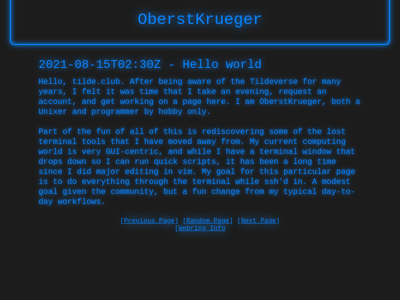 Screenshot of ~oberstkrueger