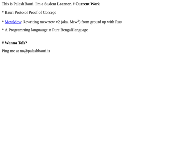 Screenshot of ~palash