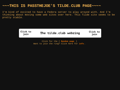Screenshot of ~passthejoe