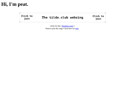 Screenshot of ~peat