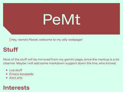 Screenshot of ~pemt
