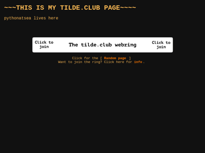 Screenshot of ~pythonatsea