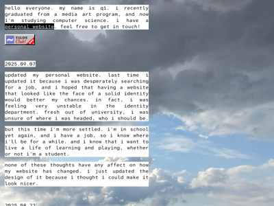 Screenshot of ~quewon