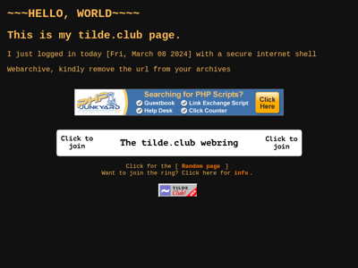 Screenshot of ~radicalbee