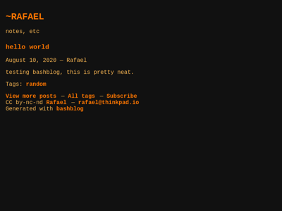 Screenshot of ~rafael