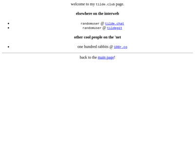 Screenshot of ~randomuser