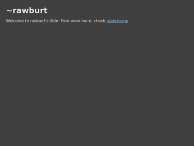Screenshot of ~rawburt