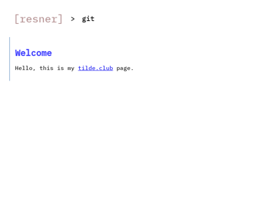 Screenshot of ~resner