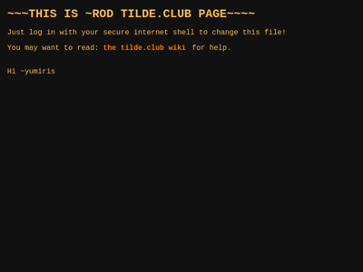Screenshot of ~rod