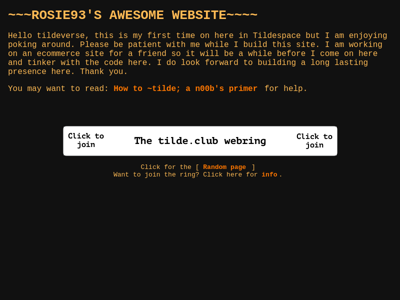 Screenshot of ~rosie93