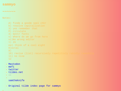 Screenshot of ~sammyo