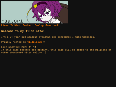 Screenshot of ~satori