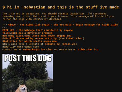 Screenshot of ~sebastian