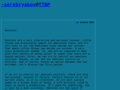 Screenshot of ~serebryakov