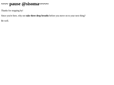 Screenshot of ~sisoma