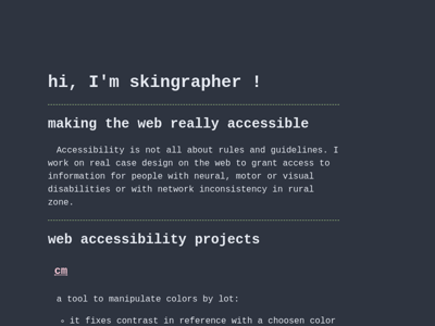 Screenshot of ~skingrapher