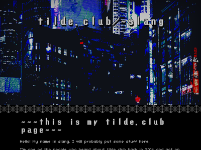 Screenshot of ~slang