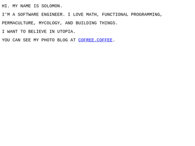 Screenshot of ~solomon
