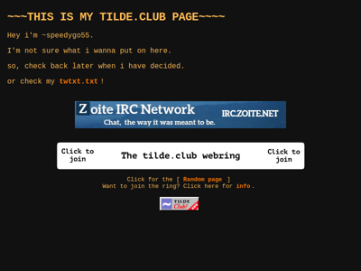 Screenshot of ~speedygo55