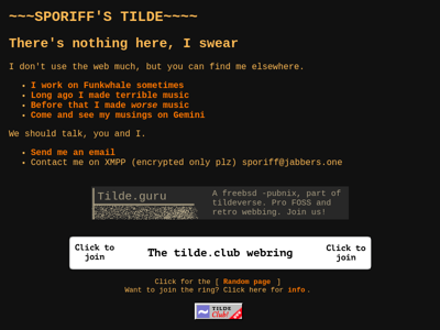 Screenshot of ~sporiff
