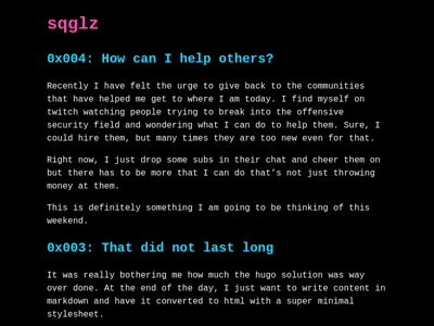 Screenshot of ~sqglz