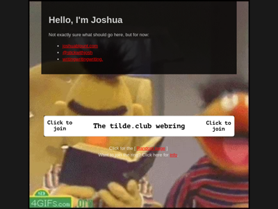 Screenshot of ~stickwithjosh