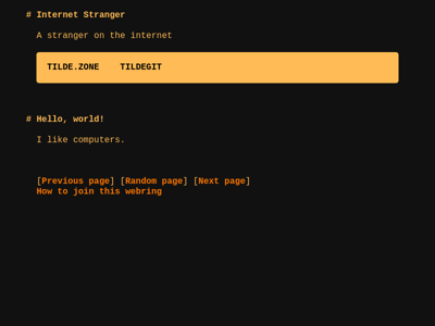 Screenshot of ~stranger