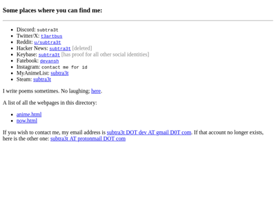 Screenshot of ~subtra3t