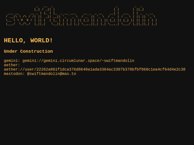 Screenshot of ~swiftmandolin