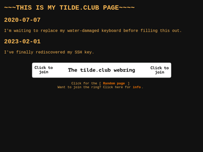 Screenshot of ~tang