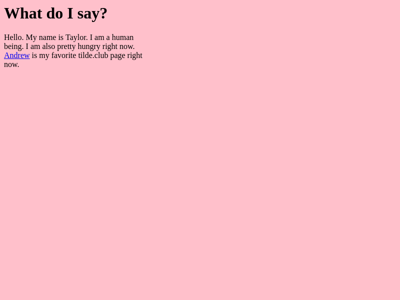 Screenshot of ~taylor