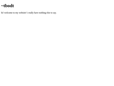 Screenshot of ~tbodt