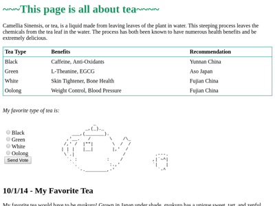 Screenshot of ~tea