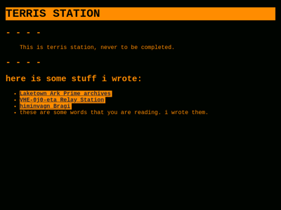 Screenshot of ~terris