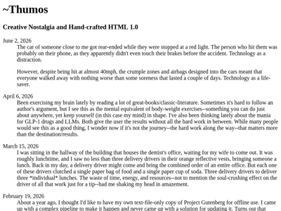 Screenshot of ~thumos