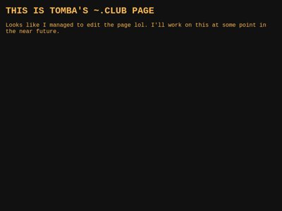 Screenshot of ~tomba