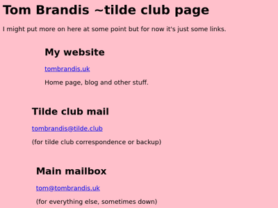 Screenshot of ~tombrandis