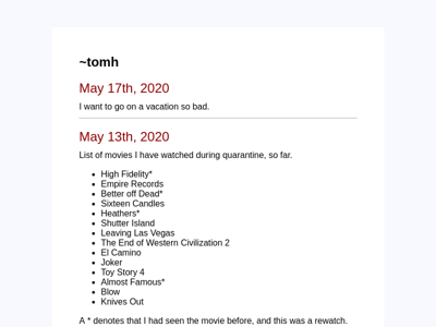 Screenshot of ~tomh