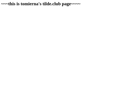 Screenshot of ~tomierna