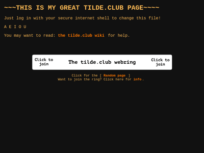 Screenshot of ~tomjones