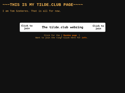 Screenshot of ~tomszekeres