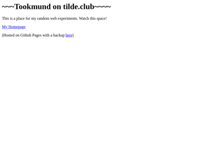 Screenshot of ~tookmund