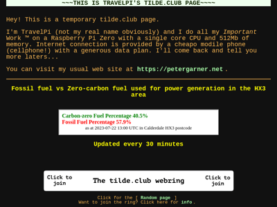 Screenshot of ~travelpi