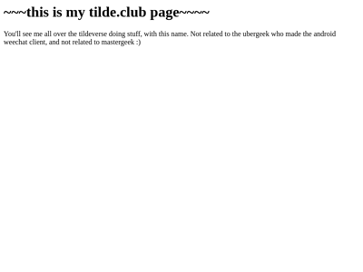 Screenshot of ~ubergeek