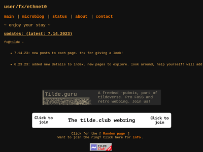 Screenshot of ~userfxnet