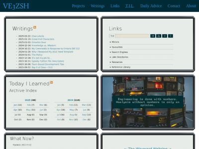 Screenshot of ~ve3zsh