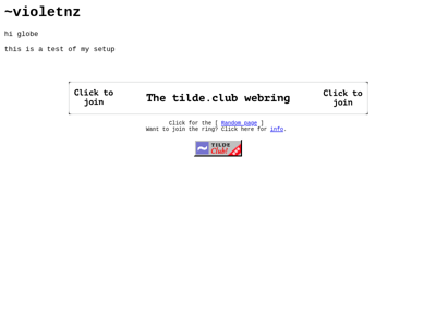 Screenshot of ~violetnz