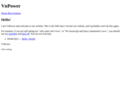 Screenshot of ~vnpower