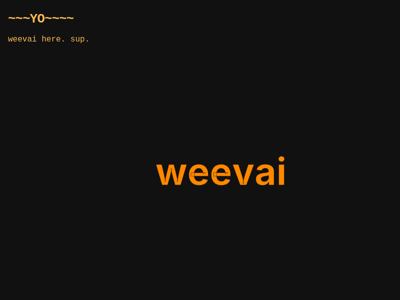 Screenshot of ~weevai
