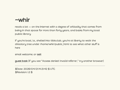 Screenshot of ~whir